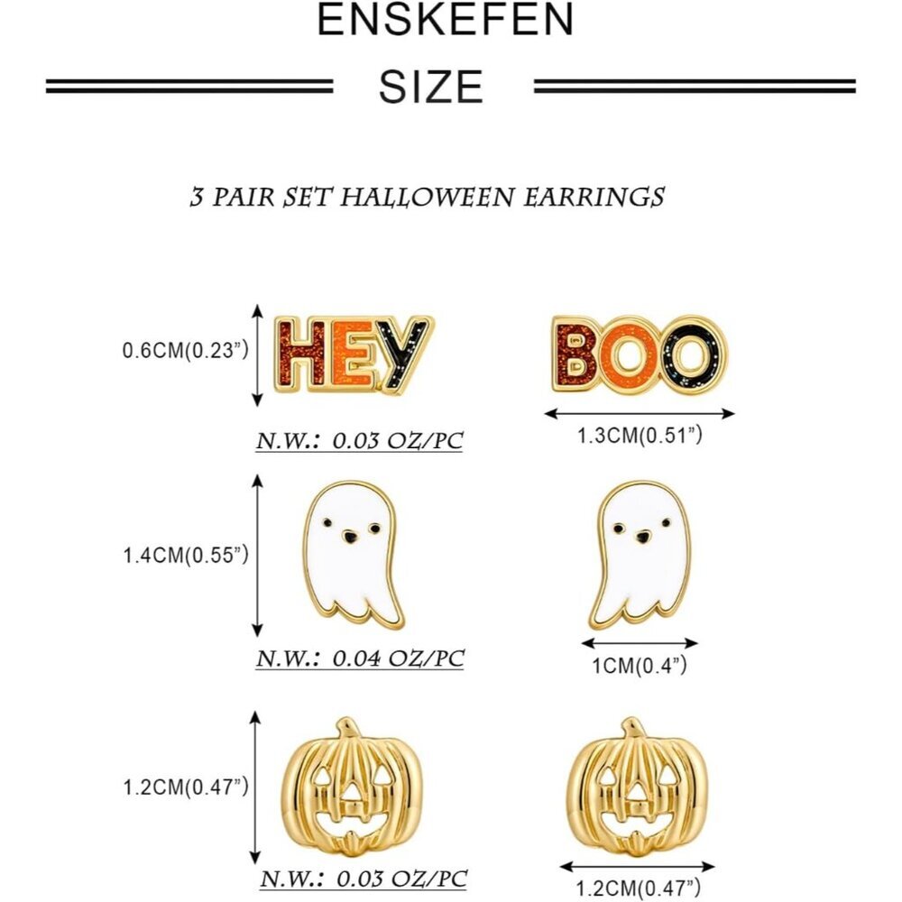Halloween Earrings for Women Cute Pumpkin Dangle Earrings Candy Corn Earrings Fu - Picture 6 of 8